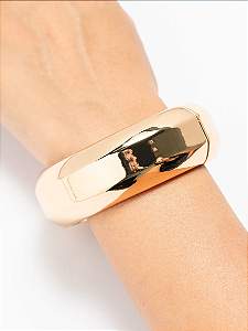 Bracelete com Centro Reto folheado em ouro 18k