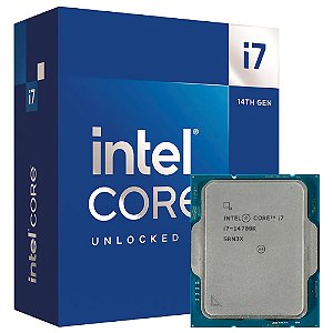 Processador Intel Core i7-14700K, 14ª Geração, 5.6 GHz Max Turbo, Cache 33MB, 20 Núcleos, 28 Threads, LGA1700 - BX807151
