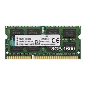Memoria para Notebook DDR3 8GB 1600Mhz PC3L-12800 LV 1.35V Kingston - KVR16LS11/8