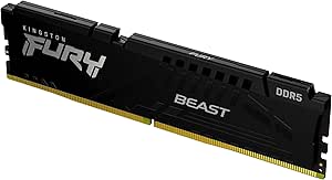 Memória para DeskTop DDR5 16GB 5600Mhz PC5-44800 Kingston Fury Beast Preta KF556C40BB-16