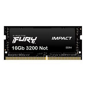 Memoria para Notebook DDR4 16GB 3200Mhz Kingston HyperX Fury Black - KF432S20IB/16