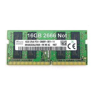 Memoria para Notebook DDR4 16GB 2666Mhz Hynix/ Samsung/ Micron