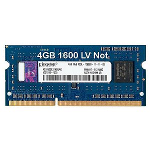 Memoria para Notebook DDR3 4GB 1600Mhz LV 1.35V Kingston - KVR16S9S8/4