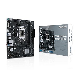 Placa Mae Intel (LGA1700) Asus Prime H610M-CS D4, DDR4 Hdmi Vga
