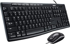 Kit Teclado e Mouse Logitech MK200 USB Cinza - 920-002718