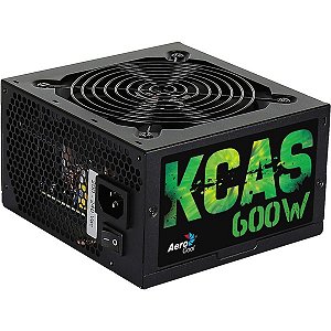 Fonte ATX Gamer Aerocool KCAS 600W 80 Plus Full Range APFC