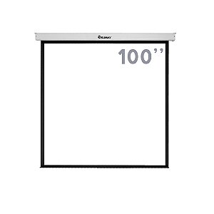 Tela de Projeção Retrátil 100" Polegadas 1,80x1,80m 1:1 Sumay TRQS100