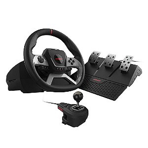 Volante PCYes W270 PC, XBox e PlayStation, Force Feedback, Pedais E Câmbio Preto