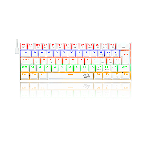 Teclado Redragon Lakshmi Rainbow Lunar White Switch Red Pt