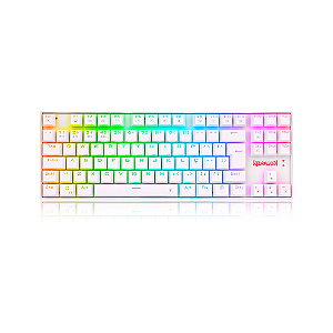 Teclado Redragon Kumara Pro Rgb Sem Fio Branco Switch Marrom