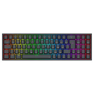 Teclado Mecânico Sem Fio Redragon Pollux Pro RGB Preto Switch Brown