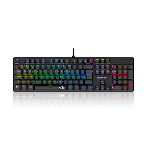Teclado Mecânico Redragon Sindri Rainbow Switch Brown ABNT2 Preto