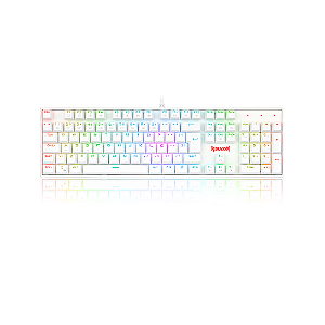 Teclado Mecânico Redragon Mitra Rgb Branco Switch Brown Abnt