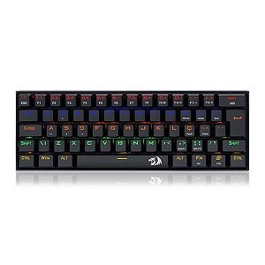 Teclado Mecanico Redragon Lakshmi Rainbow Layout 60% Switch Marrom K606R-PT-BROWN