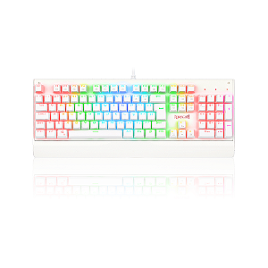 Teclado Mecânico Redragon Kala Rgb Branco Switch Azul Abnt2