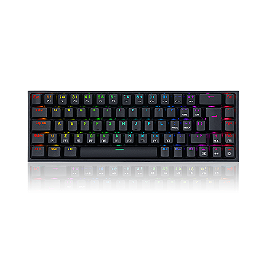 Teclado Mecânico Redragon Castor Preto Rgb Switch Marrom Pt