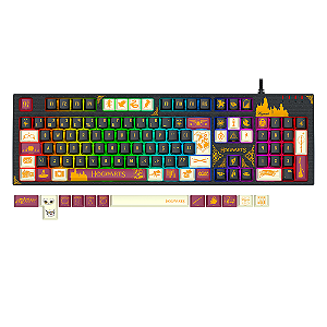 Teclado Mecânico Gamer Redragon Harry Potter Amsa Hogwart’s Special Edition RGB Preto