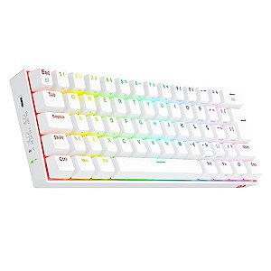 Teclado Mecânico Gamer Redragon Draconic Pro RGB Switch Brown Bluetoot Branco K530PW-RGB-PRO (PT-BROWN)