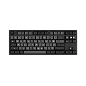 Teclado Mecânico Akko 5087S QMK Preto e Rosa Switch Cream Yellow