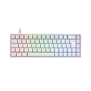 Teclado Mecânico Akko 3068S Branco Switch Akko Blue ABNT2