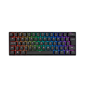 Teclado Mecânico Akko 3061s Preto ABNT2 Switch Sakura Pink Magnético RGB