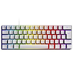Teclado Mecânico 60% Zot Branco Outemu Red Led Rgb Abnt2