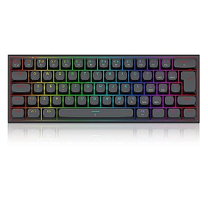 Teclado Magnético Redragon Fidd RGB Preto 8K Switch Pink