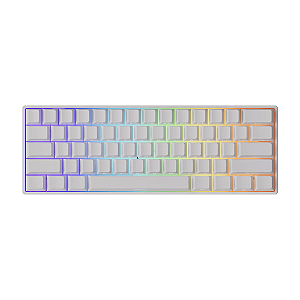 Teclado Magnético Akko Monsgeek Fun60 Pro SP 8K Switch Akko Glare Linear Sem Fio Branco