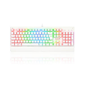 Teclado Gamer Redragon Kala V2 Lunar White Rgb Switch Marrom
