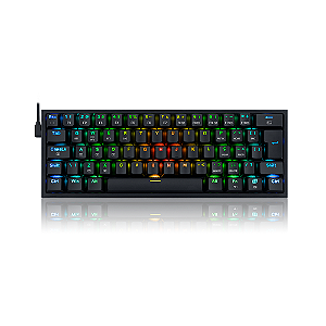 Teclado Gamer Redragon Fizz Pro Rgb Preto Switch Marrom Pt