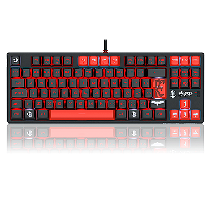 Teclado Gamer Redragon Flamengo Nation Preto e Vermelho