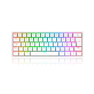 Teclado Gamer Redragon Fizz Pro Rgb Branco Switch Marrom Pt