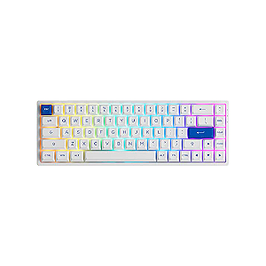 Teclado Gamer Akko 3068b Plus Branco Azul Switch Jelly Pink