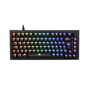 Teclado Akko 5075S Clear Black Switch Cream Black Pro ABNT2