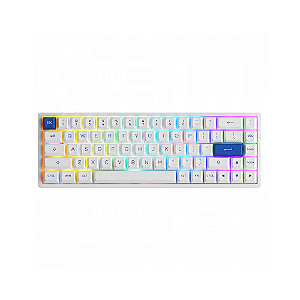 Teclado Akko 3068B Plus Azul Branco 65% Switch Jelly Purple