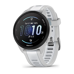 Relógio Smartwatch Garmin Forerunner 165 Music e GPS Tela AMOLED Cinza e Branco