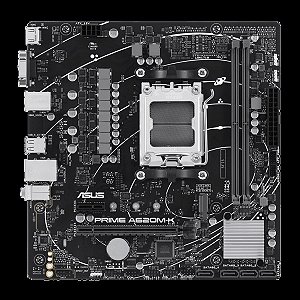 Placa Mae AMD (AM5) Asus Prime A620M-K, DDR5, M.2, Usb 3.2, Hdmi, Vga