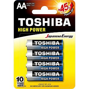 Pilha Alcalina AA 1,5v LR6GCP (Com 4 Pilhas) Toshiba