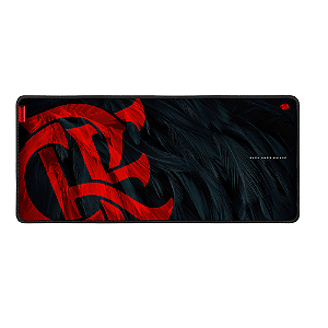 Mousepad Gamer Redragon Flamengo Mantle Preto e Vermelho