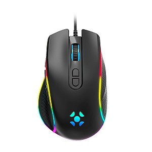 Mouse USB Gamer Fortrek Cruiser New Edition 12000 Dpi RGB Preto