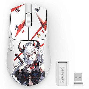 Mouse Sem Fio Redragon King Pro Eisa 1K Anime 26000DPI Branco