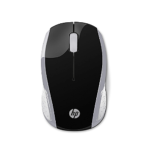 Mouse Sem Fio Hp 200 USB 2.4Ghz Prata e Preto