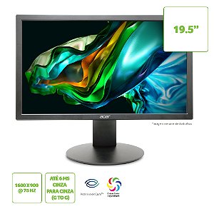 Monitor Acer 19.5" E200Q BI 75Hz 1600x900 LED VA 6ms HDMI VGA