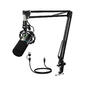 Microfone USB/XLR e Braço Articulado Maono PD200XS Preto