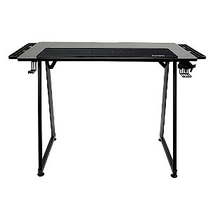 Mesa Gamer Mymax Mx100 Preta Rgb Carbono Com Porta Copo