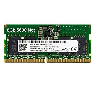 Memoria para Notebook DDR5 8GB 5600Mhz PC5-44800 Micron - MTC4C10163S1SC56BD1