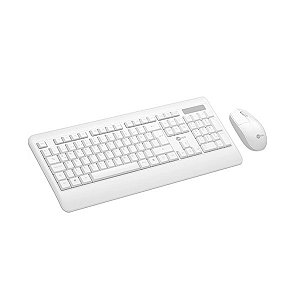 Kit Teclado e Mouse Sem Fio KW202 Branco Lecoo