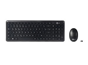 Kit Teclado e Mouse Sem Fio KW204 Preto Lecoo