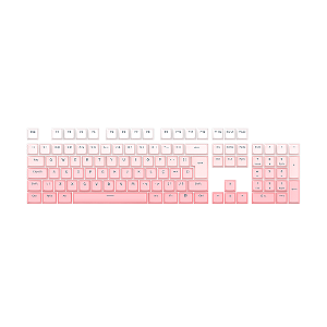 Keycaps Redragon Degradê Branco e Rosa ABNT2 106 Teclas ABS Doubleshot