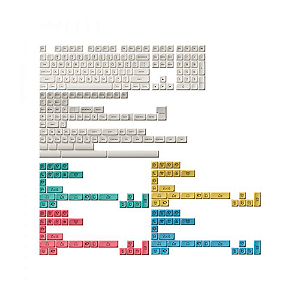 Keycaps Akko Perfil Mda Pbt Double Shot Kit 282 Un Cream